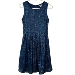 ISSI blue sequin sleeveless cocktail dress size S
